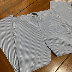 crosby. Black & White Pinstripe Straight-Leg Pants